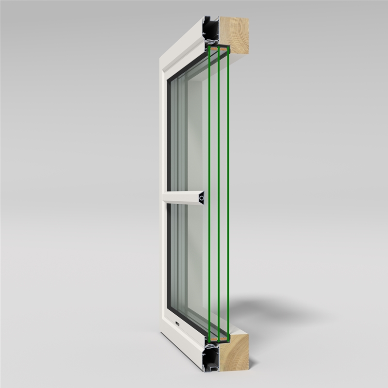 LFU1003, fast fönster 3-glas, utvändig glasning - LEIAB Fönster